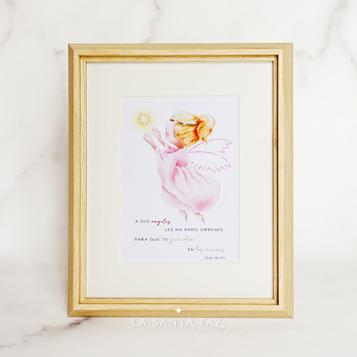 Cuadro Ángel de la Guarda infantil