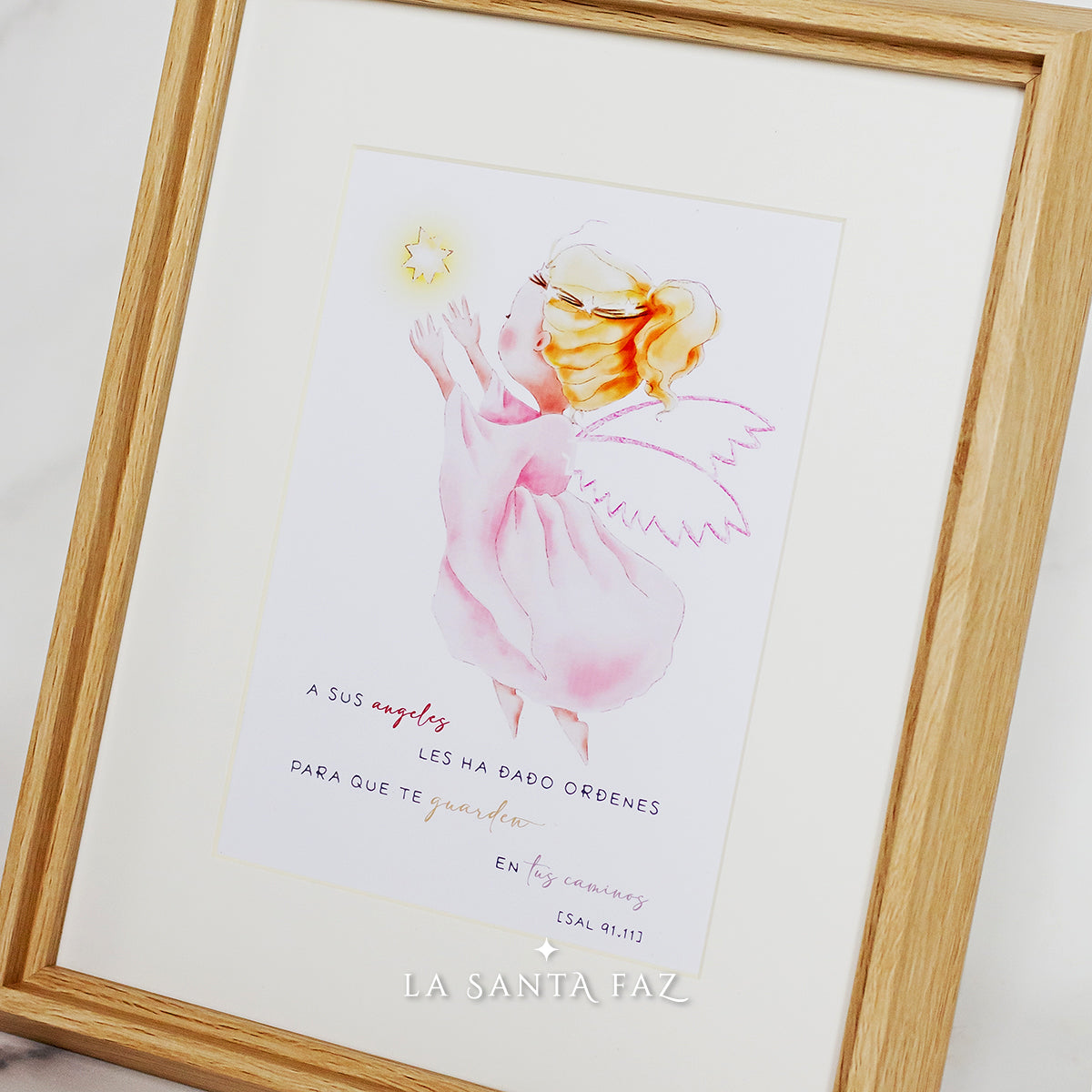 Cuadro Ángel de la Guarda infantil